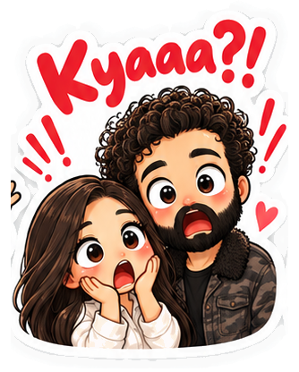 Chibi couple sticker: Kyaaa?!